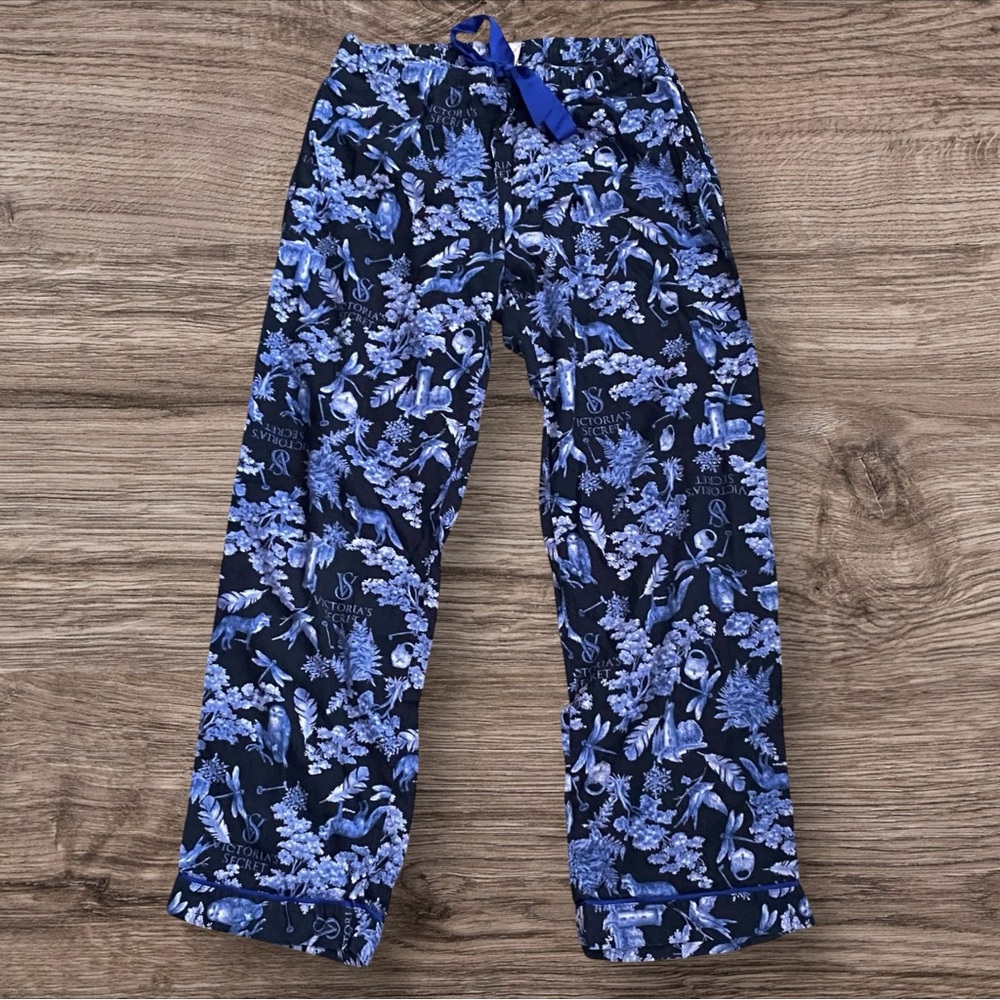 Vintage Victoria's Secret Blue Patterned Pajama Pants